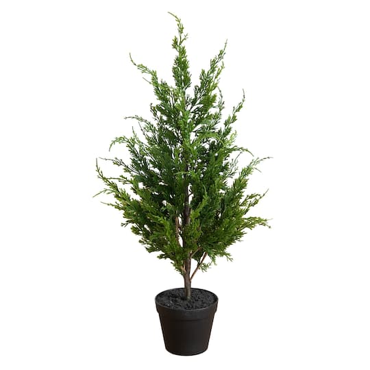 Nearly Natural 33" Unlit Artificial Real Touch Winter Cypress Tree in Green | Michaels®